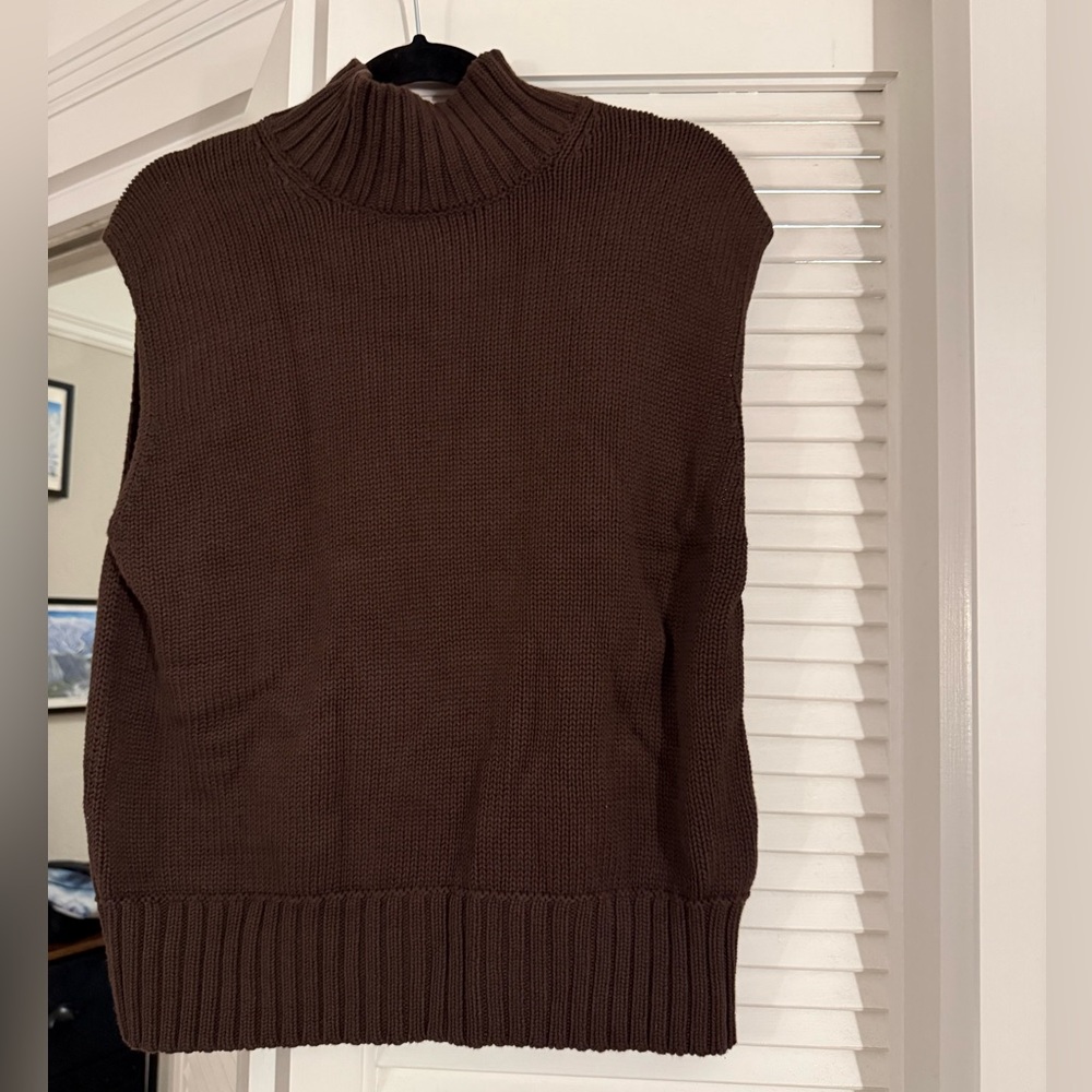 Abercrombie Cotton Blend Mock Neck Sweater Vest | Size: L